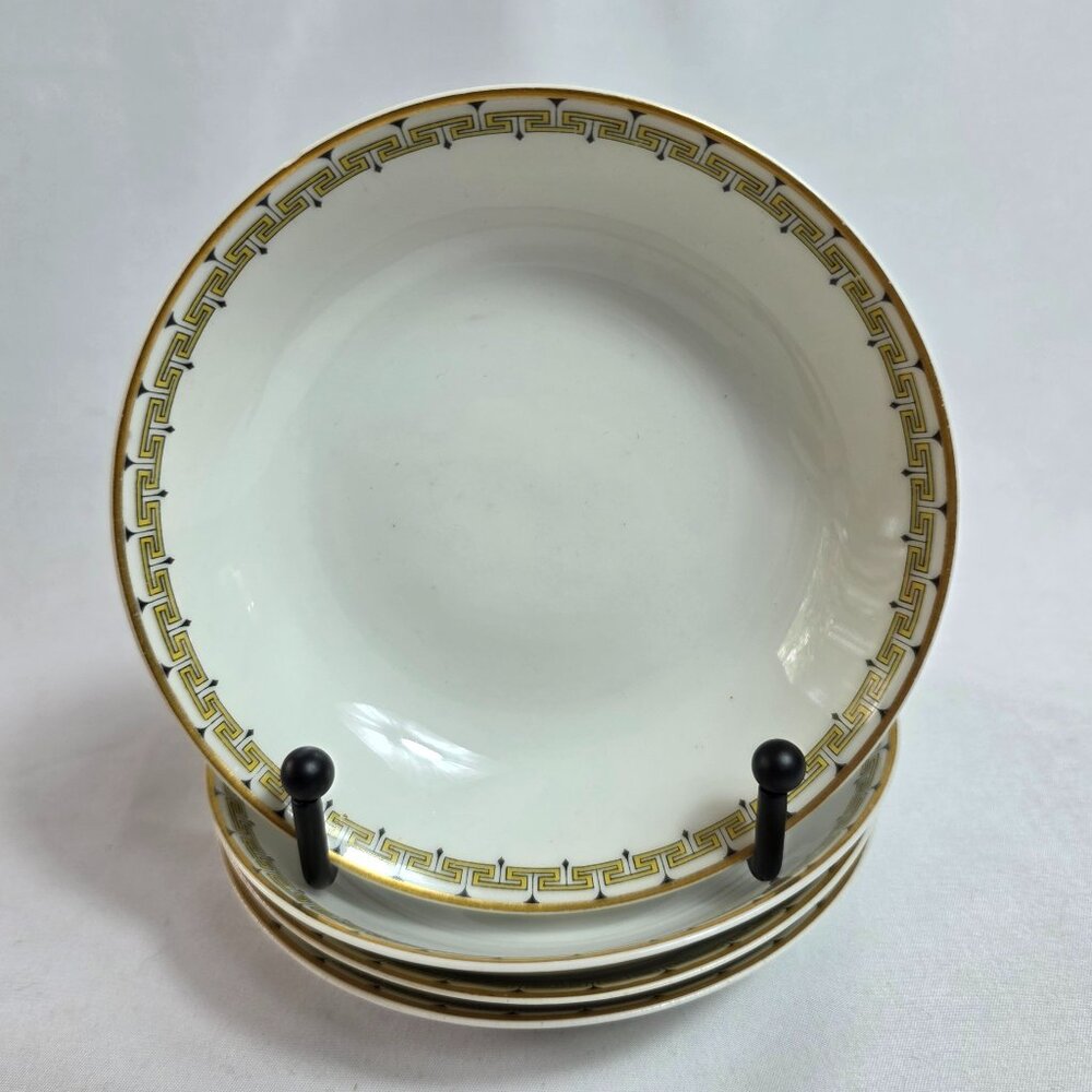 FOUR Haviland Albany Fruit Bowls Schleiger 107A Yellow & Black Key